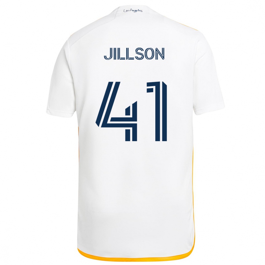 Gyermek Labdarúgás Simon Jillson #41 Fehér Sárga Hazai Jersey 2024/25 Mez Póló Ing