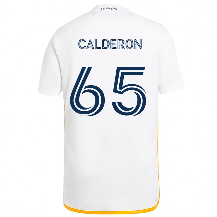 Gyermek Labdarúgás Juan Calderón #65 Fehér Sárga Hazai Jersey 2024/25 Mez Póló Ing