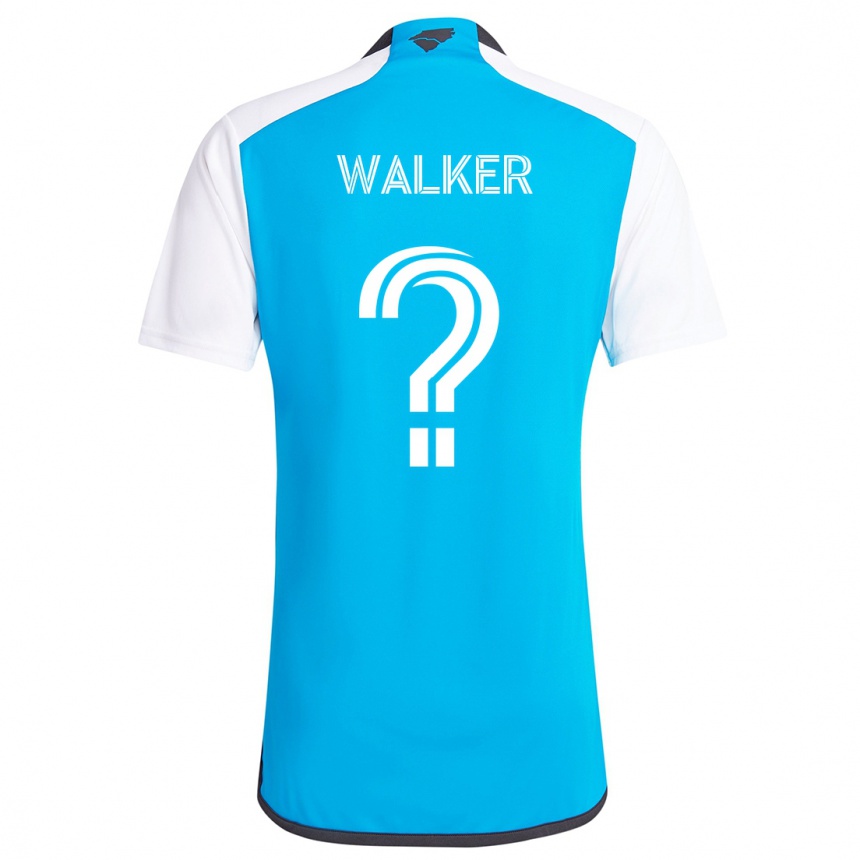 Gyermek Labdarúgás Isaac Walker #0 Kék Fehér Hazai Jersey 2024/25 Mez Póló Ing