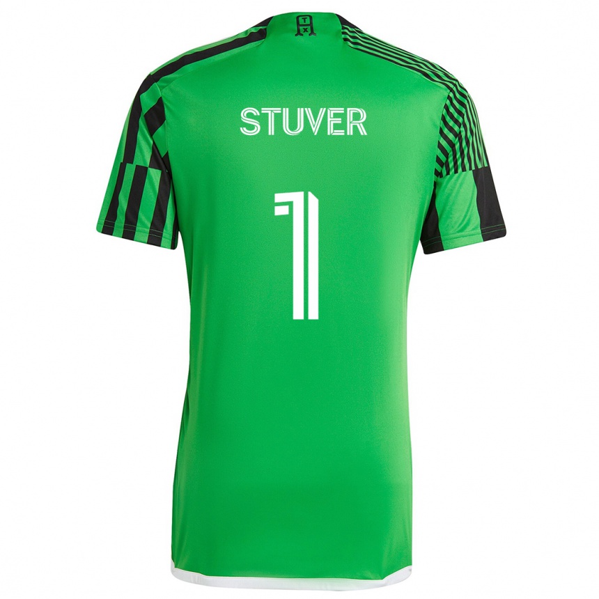 Gyermek Labdarúgás Brad Stuver #1 Zöld Fekete Hazai Jersey 2024/25 Mez Póló Ing