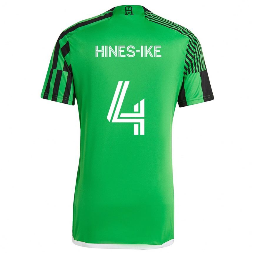 Gyermek Labdarúgás Brendan Hines-Ike #4 Zöld Fekete Hazai Jersey 2024/25 Mez Póló Ing