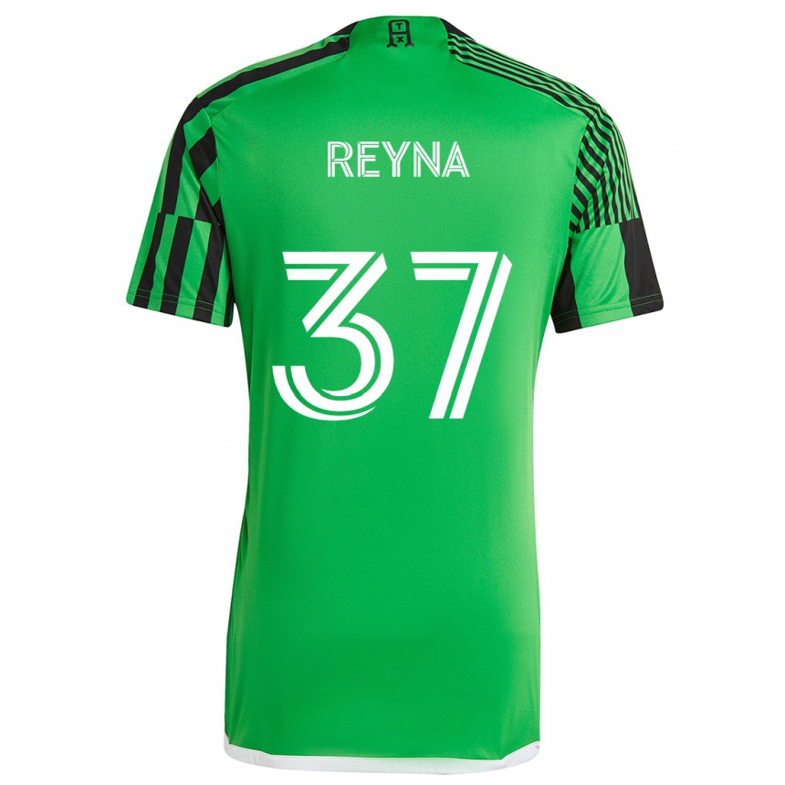 Gyermek Labdarúgás Joah Reyna #37 Zöld Fekete Hazai Jersey 2024/25 Mez Póló Ing