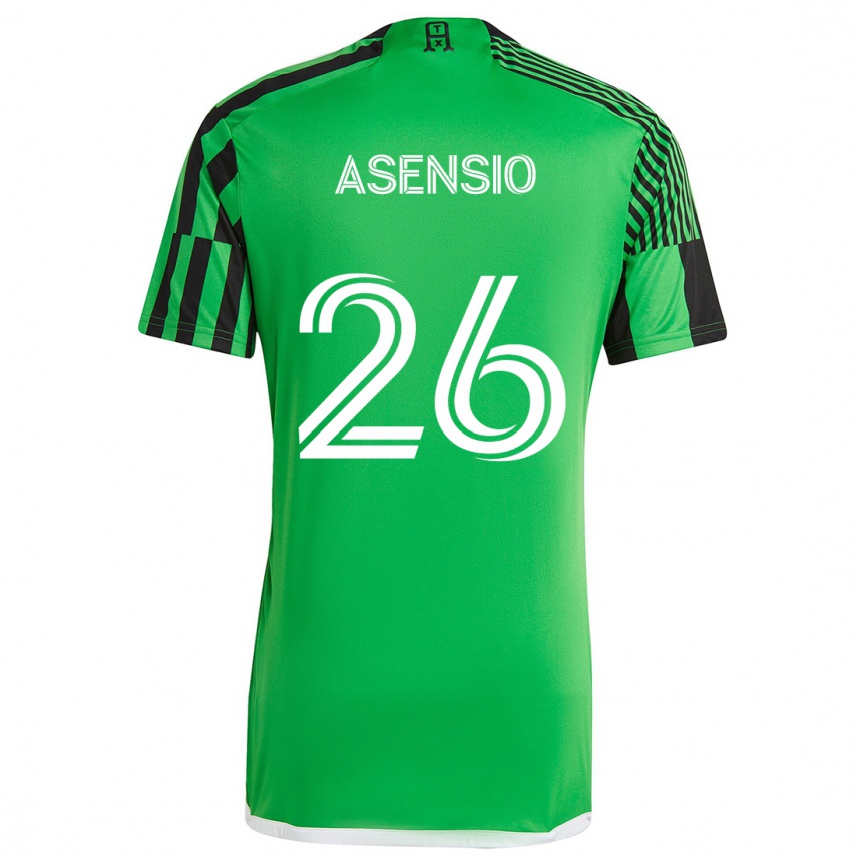 Gyermek Labdarúgás Charlie Asensio #26 Zöld Fekete Hazai Jersey 2024/25 Mez Póló Ing