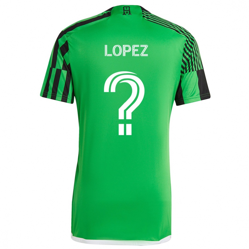 Gyermek Labdarúgás Eric López #0 Zöld Fekete Hazai Jersey 2024/25 Mez Póló Ing