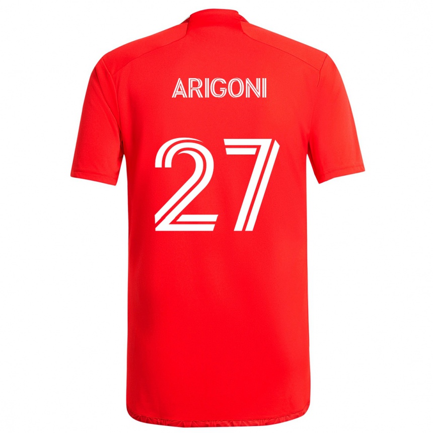 Gyermek Labdarúgás Allan Arigoni #27 Piros Fehér Hazai Jersey 2024/25 Mez Póló Ing