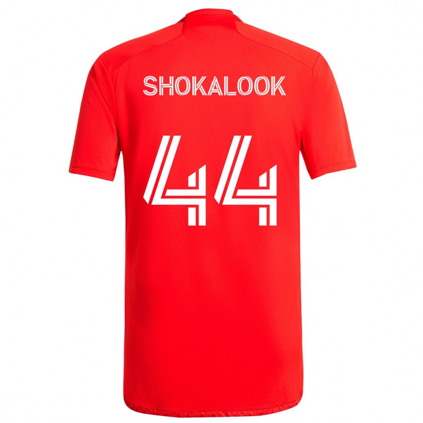 Gyermek Labdarúgás Jason Shokalook #44 Piros Fehér Hazai Jersey 2024/25 Mez Póló Ing