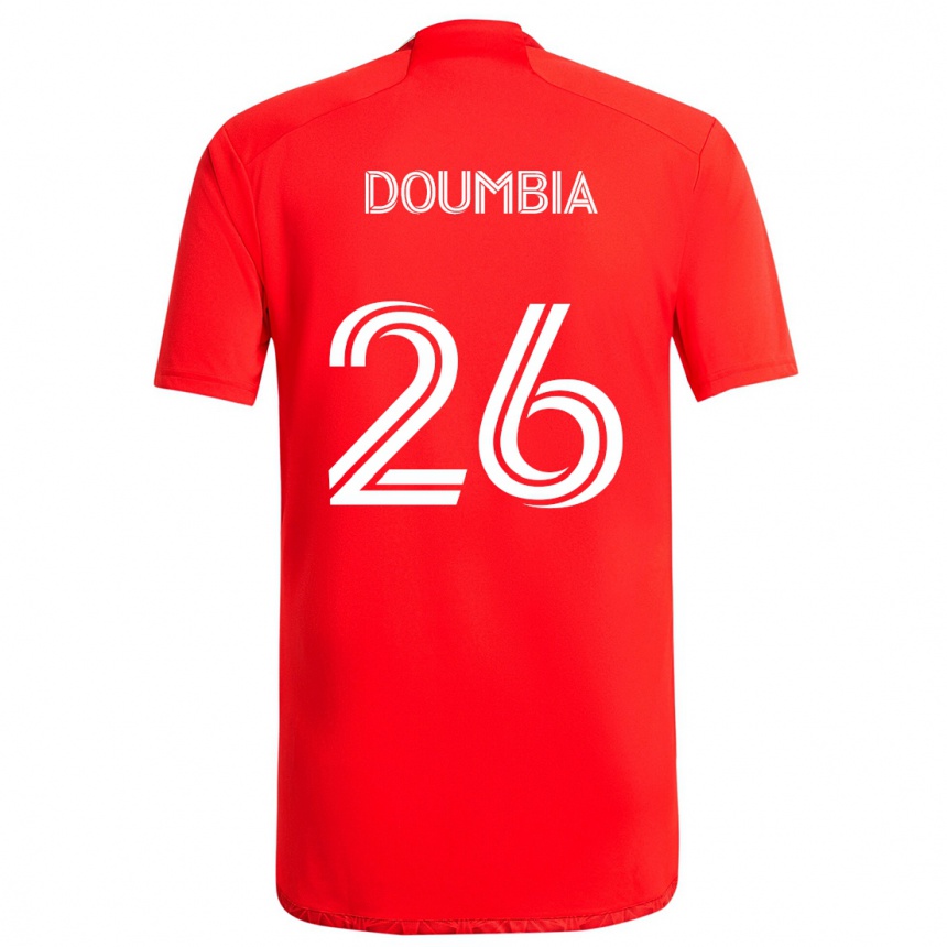 Gyermek Labdarúgás Ousmane Doumbia #26 Piros Fehér Hazai Jersey 2024/25 Mez Póló Ing