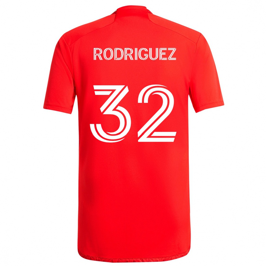 Gyermek Labdarúgás Missael Rodríguez #32 Piros Fehér Hazai Jersey 2024/25 Mez Póló Ing