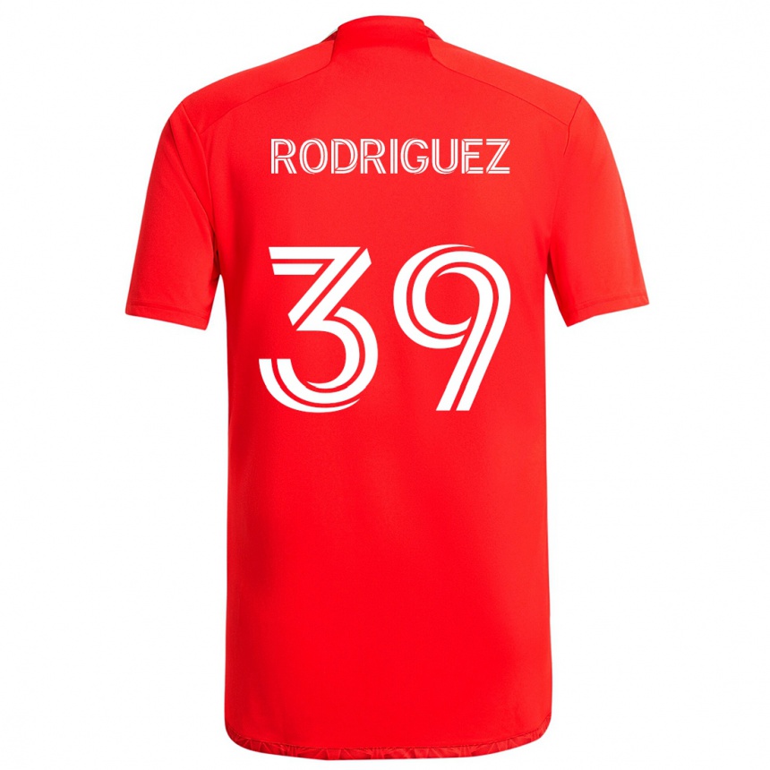 Gyermek Labdarúgás Allan Rodriguez #39 Piros Fehér Hazai Jersey 2024/25 Mez Póló Ing