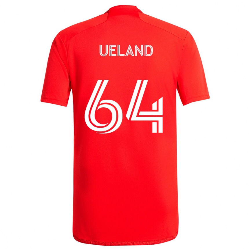 Gyermek Labdarúgás Andreas Ueland #64 Piros Fehér Hazai Jersey 2024/25 Mez Póló Ing