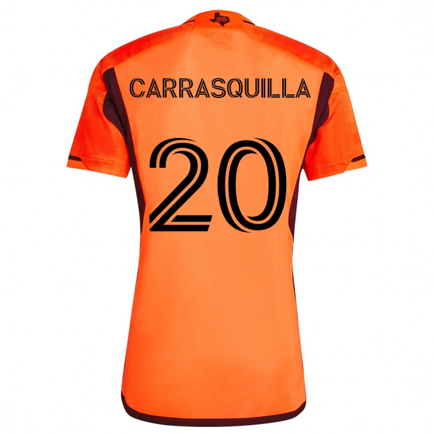 Gyermek Labdarúgás Adalberto Carrasquilla #20 Narancs Fekete Hazai Jersey 2024/25 Mez Póló Ing