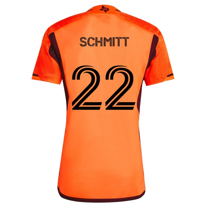 Gyermek Labdarúgás Tate Schmitt #22 Narancs Fekete Hazai Jersey 2024/25 Mez Póló Ing