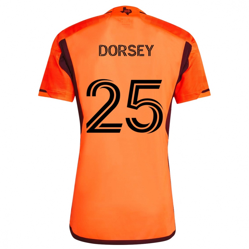 Gyermek Labdarúgás Griffin Dorsey #25 Narancs Fekete Hazai Jersey 2024/25 Mez Póló Ing