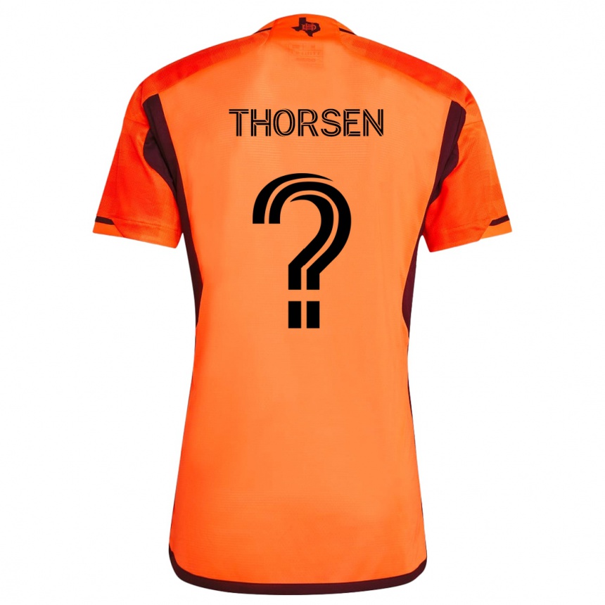 Gyermek Labdarúgás Liam Thorsen #0 Narancs Fekete Hazai Jersey 2024/25 Mez Póló Ing