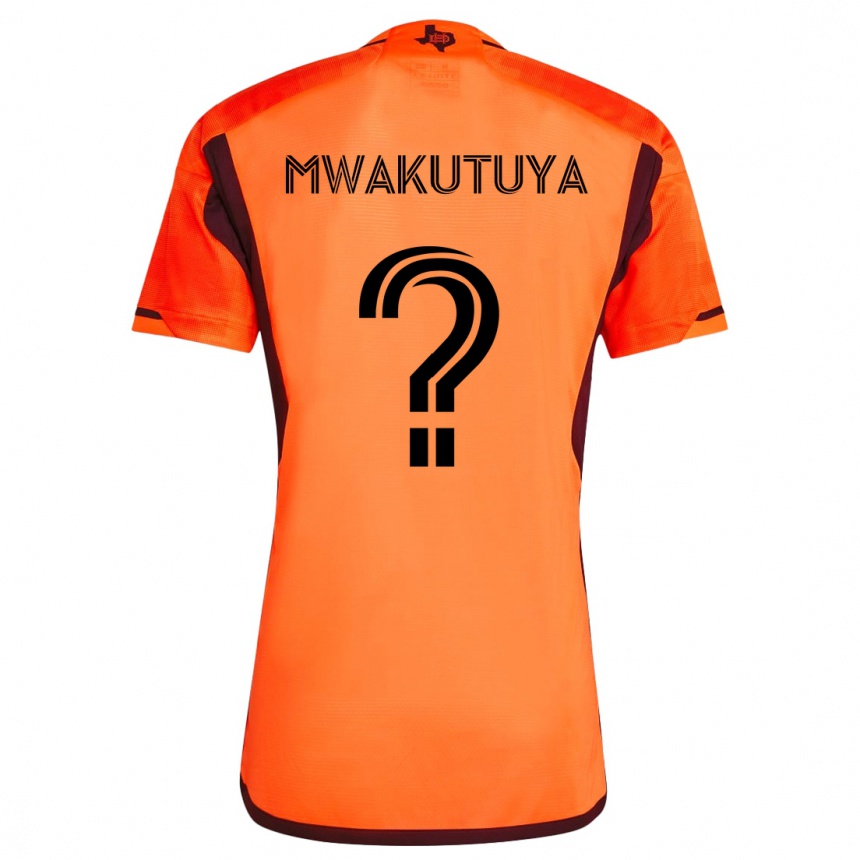 Gyermek Labdarúgás Isaac Mwakutuya #0 Narancs Fekete Hazai Jersey 2024/25 Mez Póló Ing