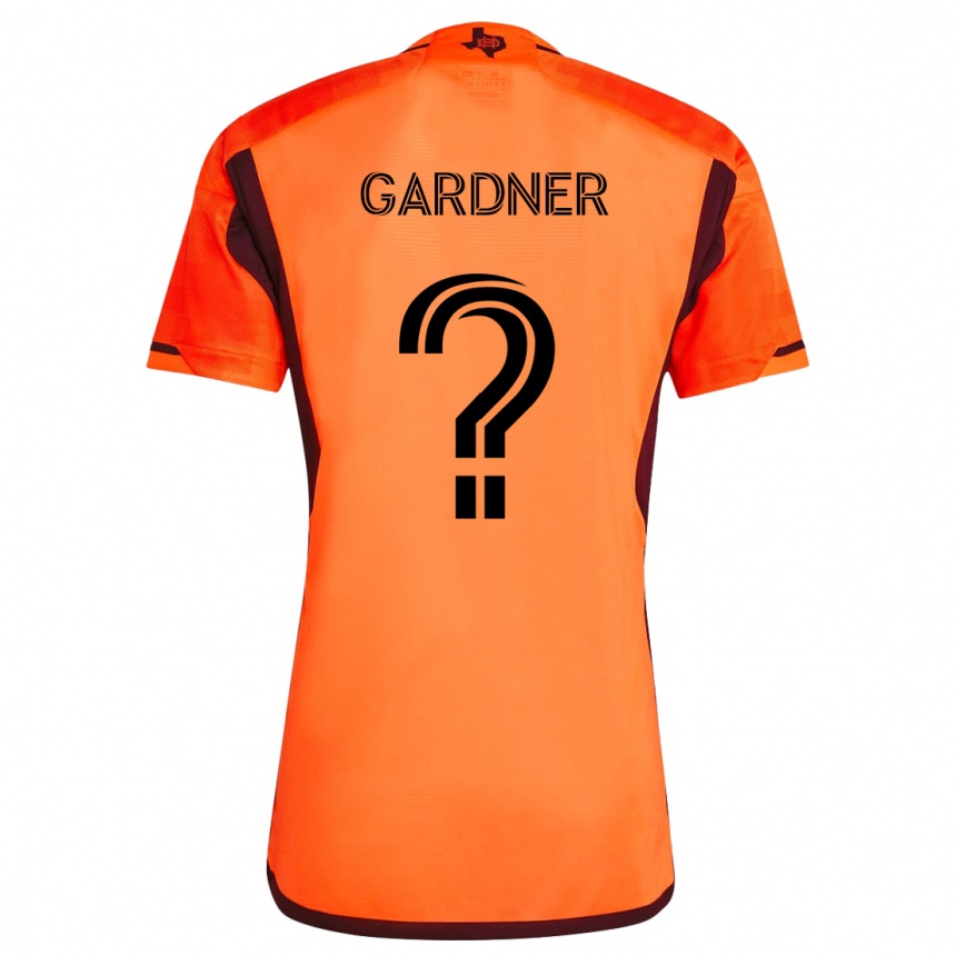 Gyermek Labdarúgás Myles Gardner #0 Narancs Fekete Hazai Jersey 2024/25 Mez Póló Ing