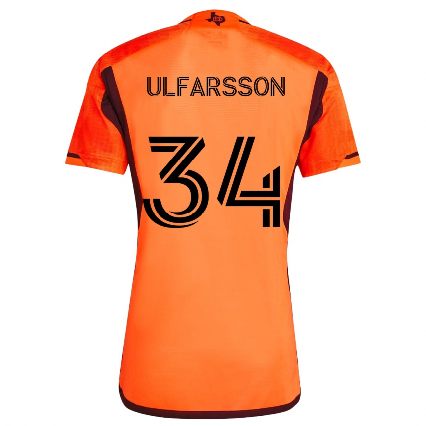 Gyermek Labdarúgás Thor Úlfarsson #34 Narancs Fekete Hazai Jersey 2024/25 Mez Póló Ing