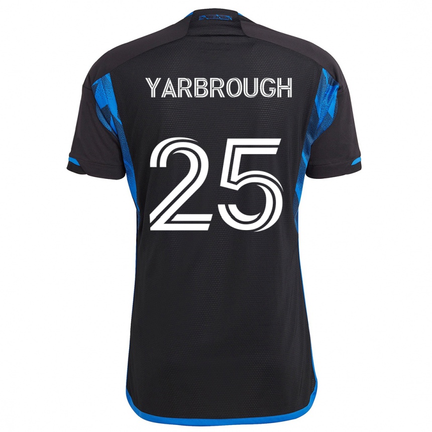 Gyermek Labdarúgás William Yarbrough #25 Kék Fekete Hazai Jersey 2024/25 Mez Póló Ing