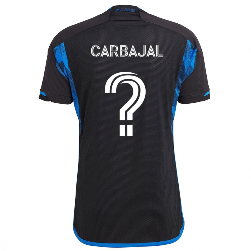 Gyermek Labdarúgás Sebastian Carbajal #0 Kék Fekete Hazai Jersey 2024/25 Mez Póló Ing