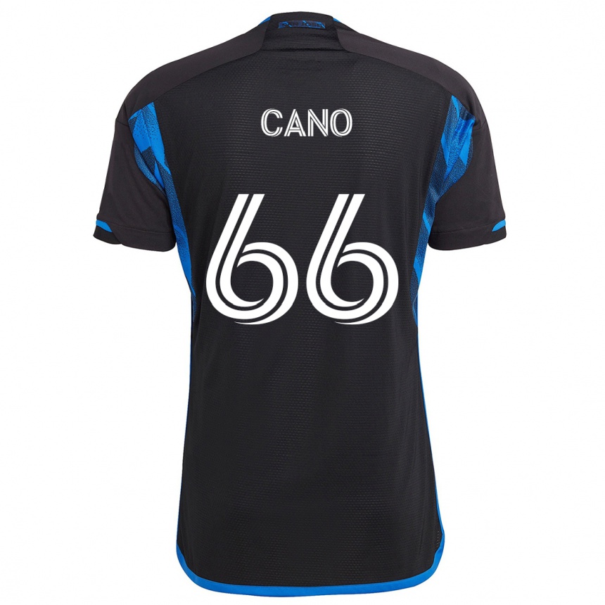 Gyermek Labdarúgás Alejandro Cano #66 Kék Fekete Hazai Jersey 2024/25 Mez Póló Ing