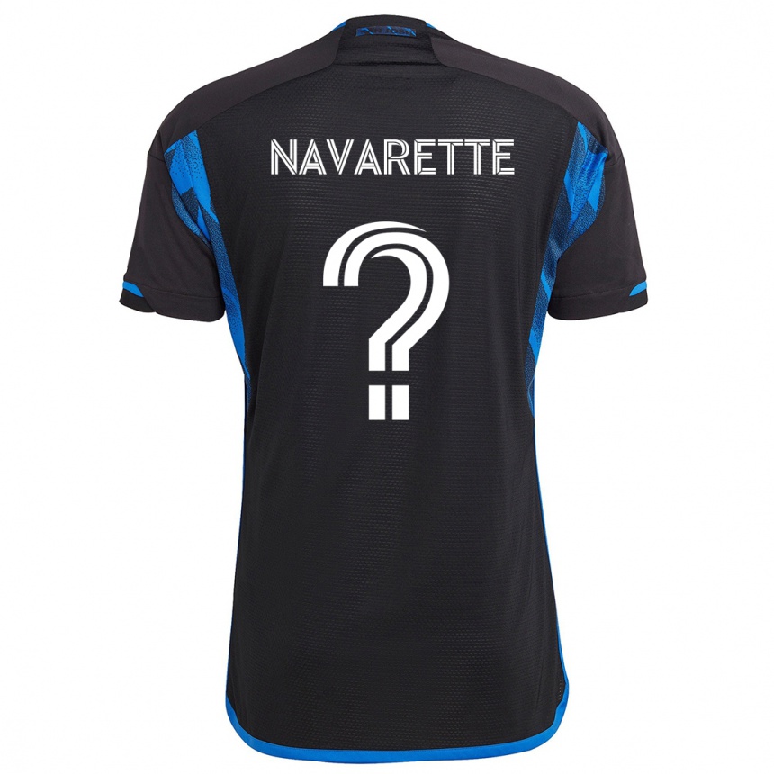 Gyermek Labdarúgás Samuel Navarette #0 Kék Fekete Hazai Jersey 2024/25 Mez Póló Ing