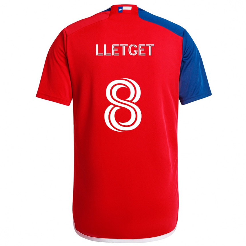 Gyermek Labdarúgás Sebastian Lletget #8 Kék Piros Hazai Jersey 2024/25 Mez Póló Ing