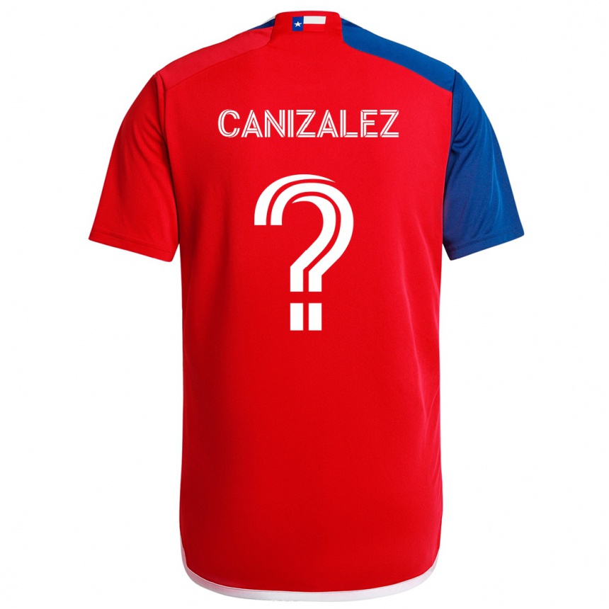 Gyermek Labdarúgás Henry Canizalez #0 Kék Piros Hazai Jersey 2024/25 Mez Póló Ing