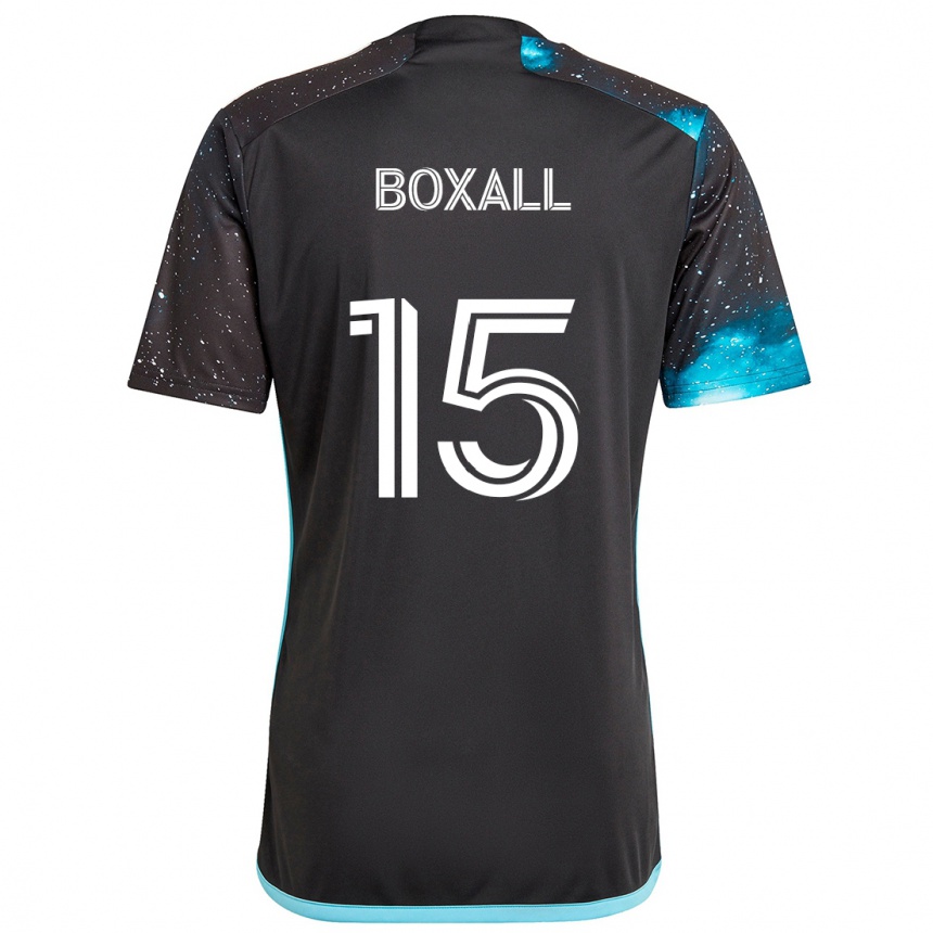 Gyermek Labdarúgás Michael Boxall #15 Fekete Kék Hazai Jersey 2024/25 Mez Póló Ing