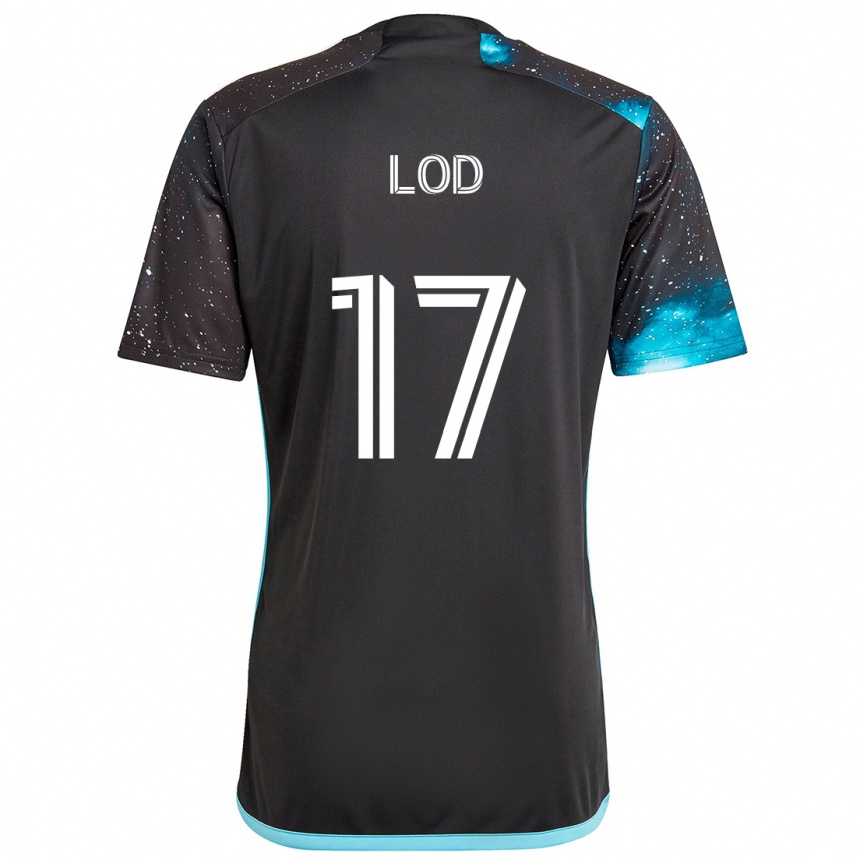 Gyermek Labdarúgás Robin Lod #17 Fekete Kék Hazai Jersey 2024/25 Mez Póló Ing