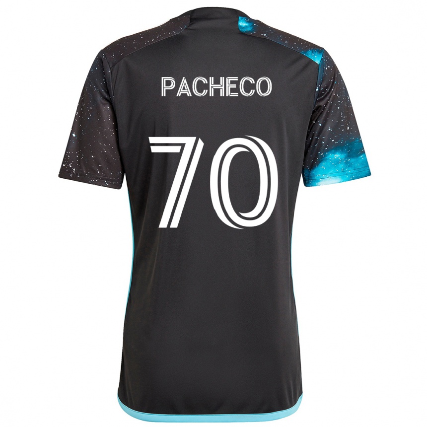 Gyermek Labdarúgás Diogo Pacheco #70 Fekete Kék Hazai Jersey 2024/25 Mez Póló Ing