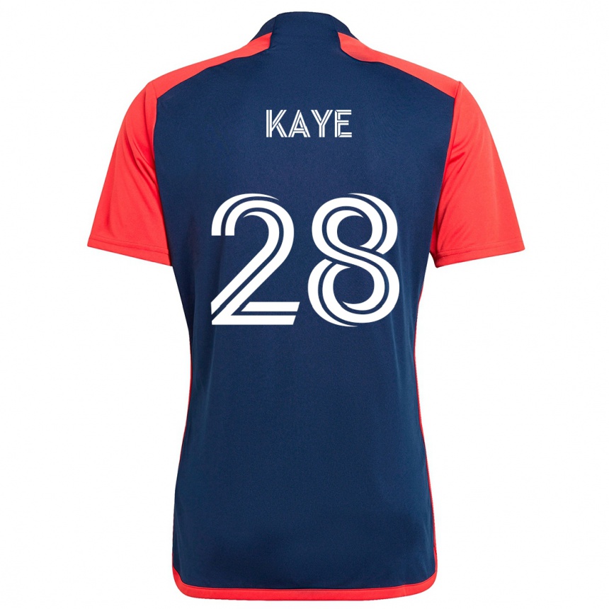 Gyermek Labdarúgás Mark-Anthony Kaye #28 Kék Piros Hazai Jersey 2024/25 Mez Póló Ing