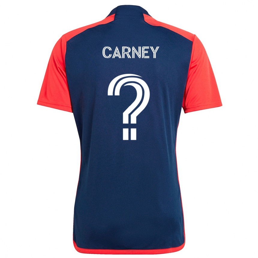 Gyermek Labdarúgás Ryan Carney #0 Kék Piros Hazai Jersey 2024/25 Mez Póló Ing