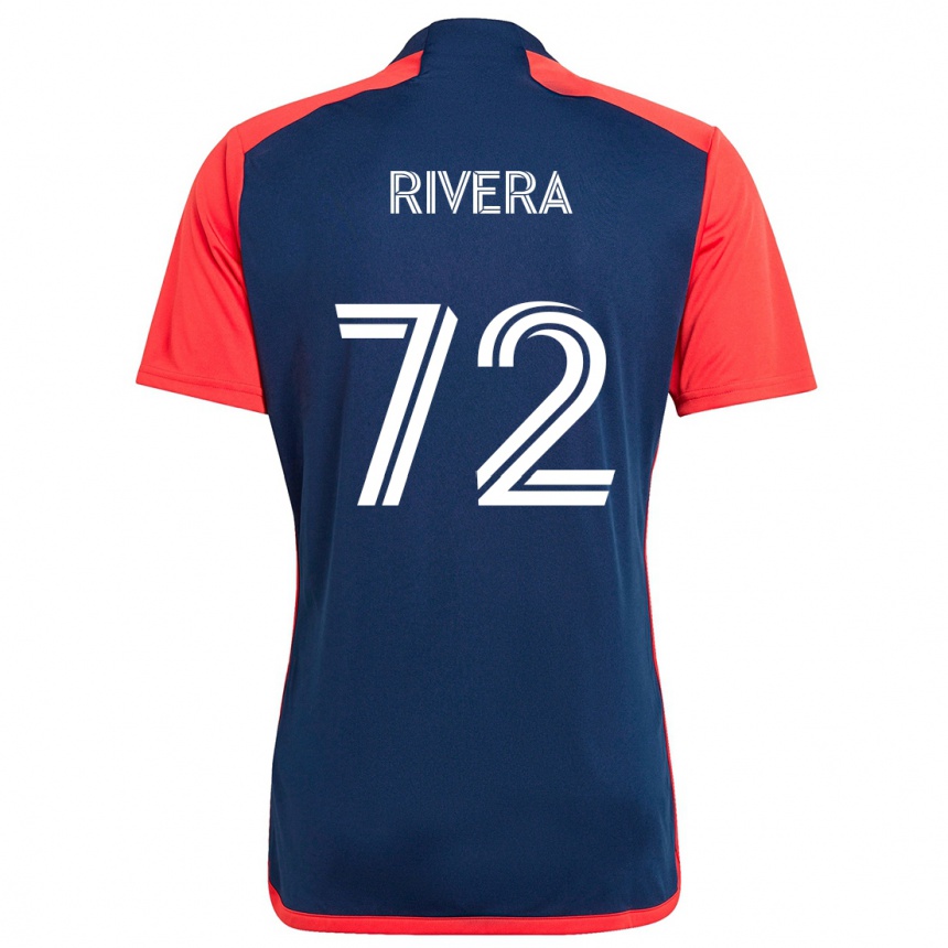 Gyermek Labdarúgás Damián Rivera #72 Kék Piros Hazai Jersey 2024/25 Mez Póló Ing