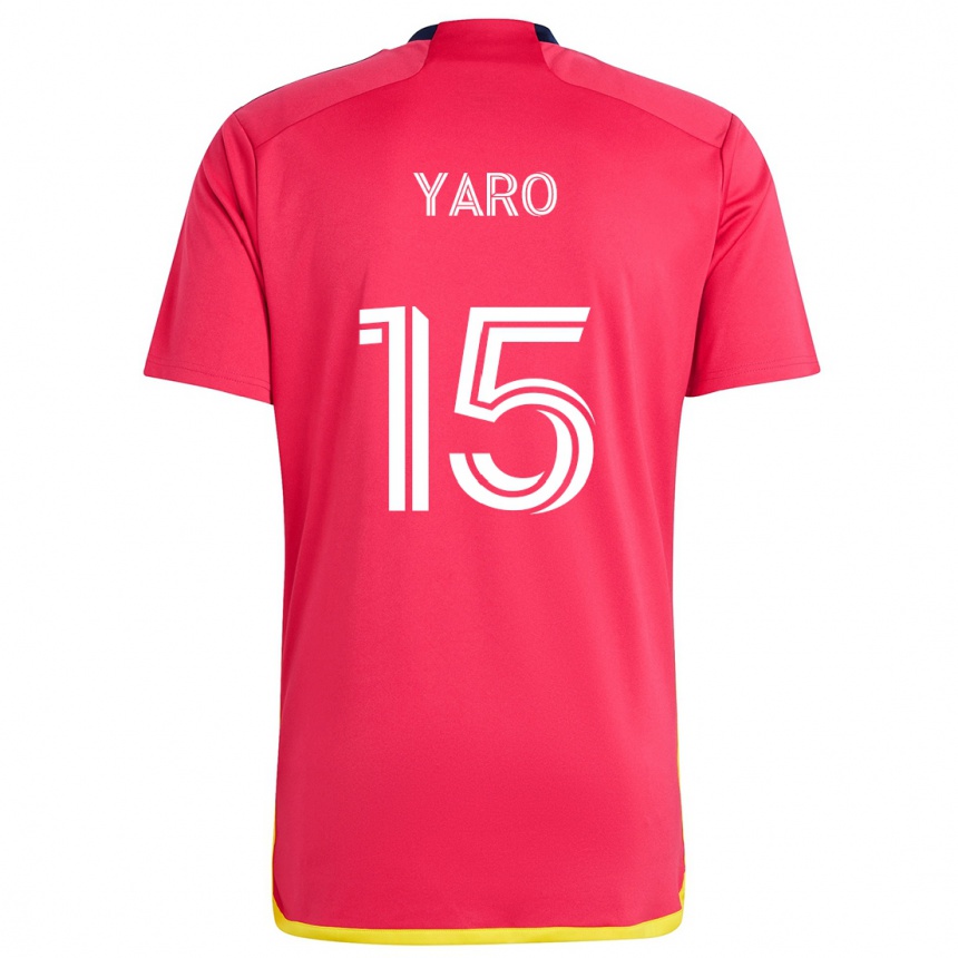 Gyermek Labdarúgás Joshua Yaro #15 Piros Kék Hazai Jersey 2024/25 Mez Póló Ing