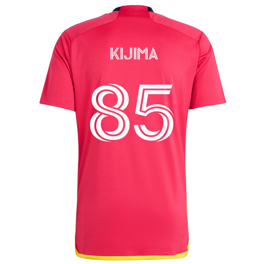 Gyermek Labdarúgás Hosei Kijima #85 Piros Kék Hazai Jersey 2024/25 Mez Póló Ing