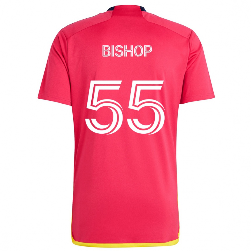 Gyermek Labdarúgás Nick Bishop #55 Piros Kék Hazai Jersey 2024/25 Mez Póló Ing