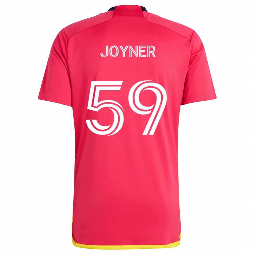 Gyermek Labdarúgás Mykhi Joyner #59 Piros Kék Hazai Jersey 2024/25 Mez Póló Ing