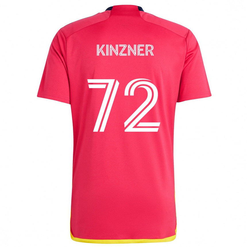 Gyermek Labdarúgás Eric Kinzner #72 Piros Kék Hazai Jersey 2024/25 Mez Póló Ing