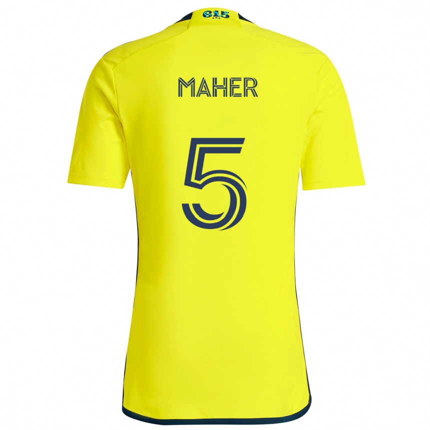 Gyermek Labdarúgás Jack Maher #5 Sárga Kék Hazai Jersey 2024/25 Mez Póló Ing