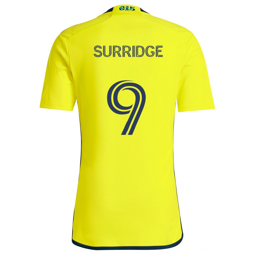 Gyermek Labdarúgás Sam Surridge #9 Sárga Kék Hazai Jersey 2024/25 Mez Póló Ing