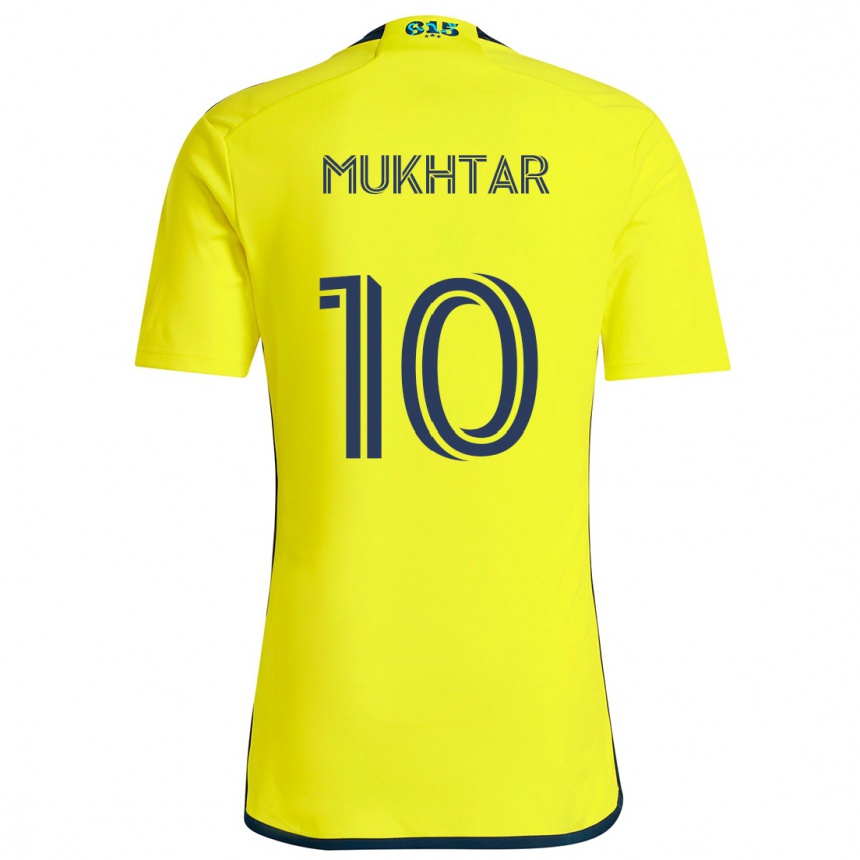 Gyermek Labdarúgás Hany Mukhtar #10 Sárga Kék Hazai Jersey 2024/25 Mez Póló Ing