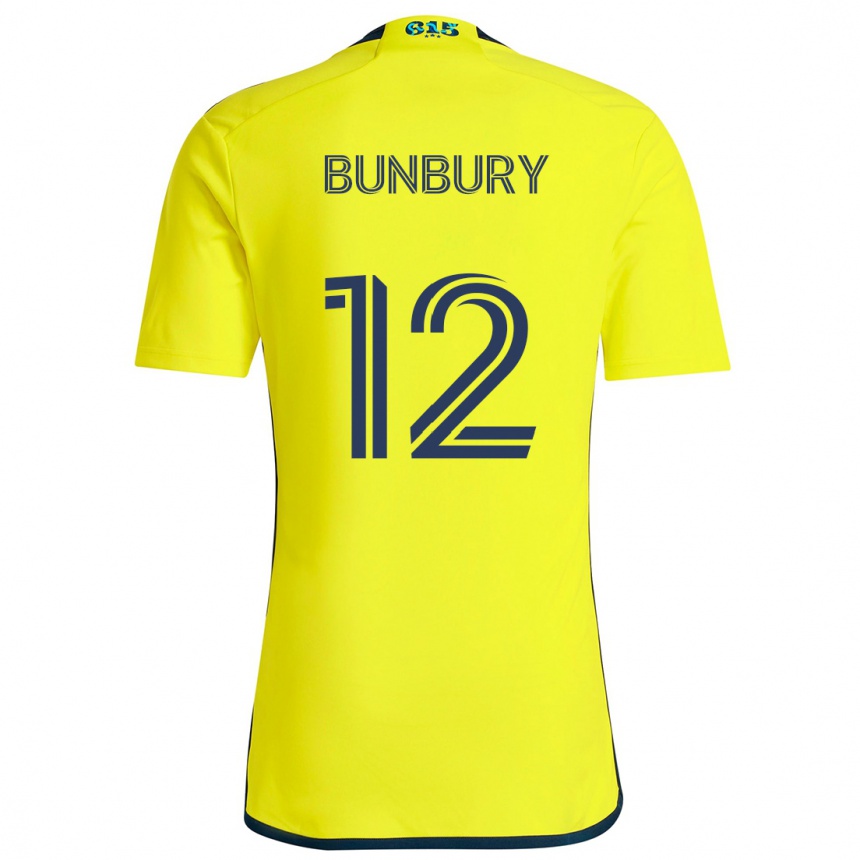 Gyermek Labdarúgás Teal Bunbury #12 Sárga Kék Hazai Jersey 2024/25 Mez Póló Ing