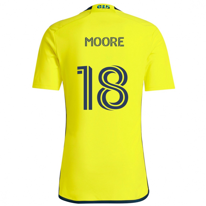 Gyermek Labdarúgás Shaq Moore #18 Sárga Kék Hazai Jersey 2024/25 Mez Póló Ing