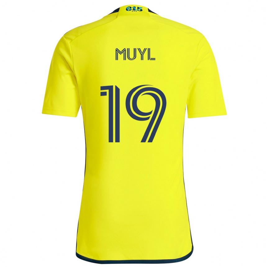 Gyermek Labdarúgás Alex Muyl #19 Sárga Kék Hazai Jersey 2024/25 Mez Póló Ing