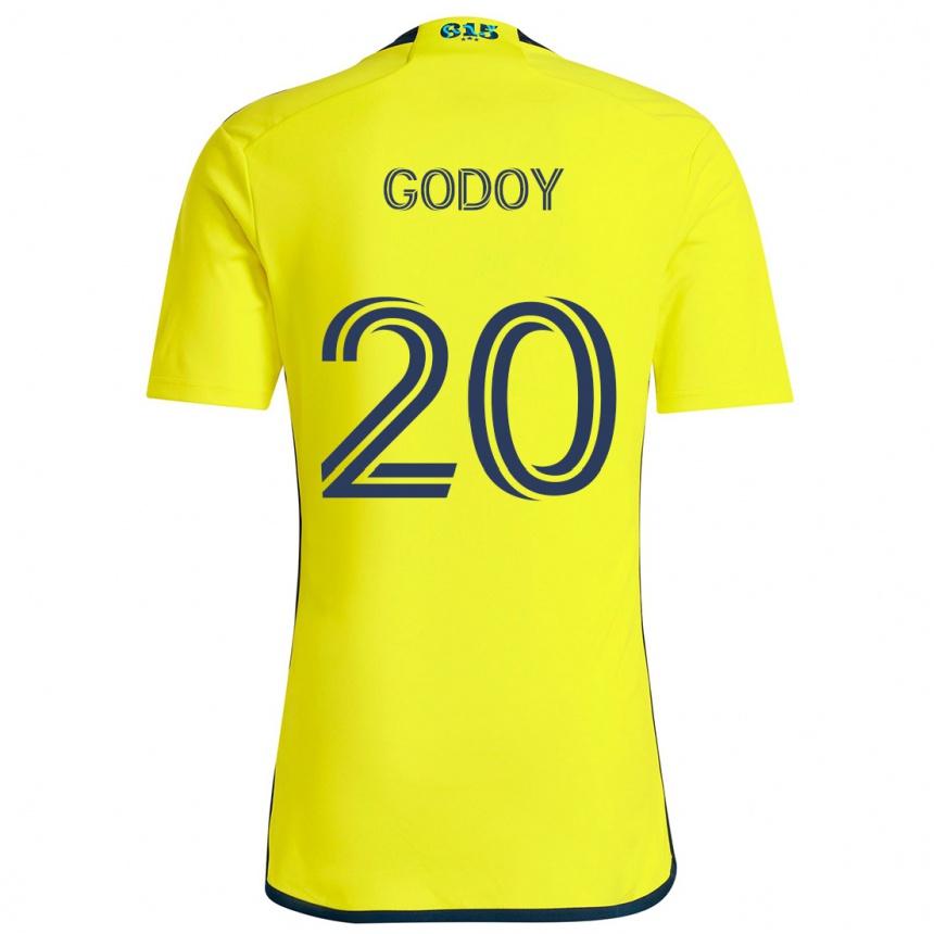 Gyermek Labdarúgás Aníbal Godoy #20 Sárga Kék Hazai Jersey 2024/25 Mez Póló Ing