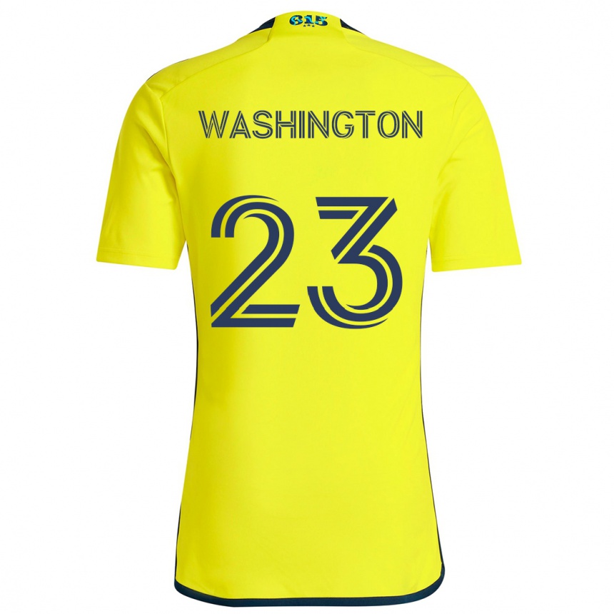 Gyermek Labdarúgás Taylor Washington #23 Sárga Kék Hazai Jersey 2024/25 Mez Póló Ing