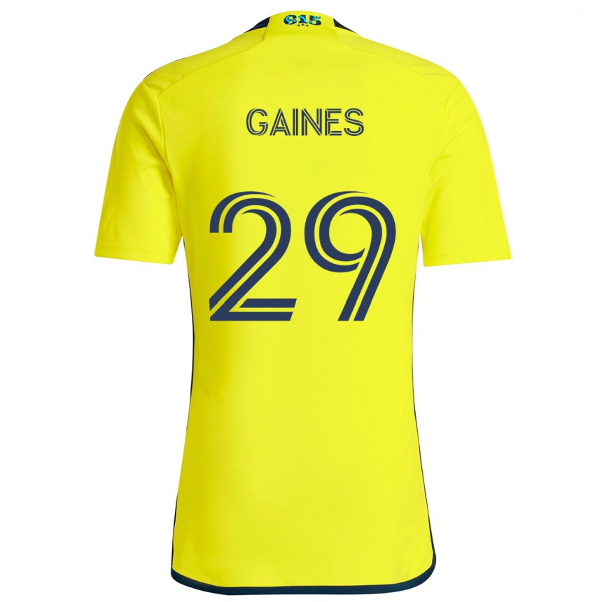 Gyermek Labdarúgás Julian Gaines #29 Sárga Kék Hazai Jersey 2024/25 Mez Póló Ing