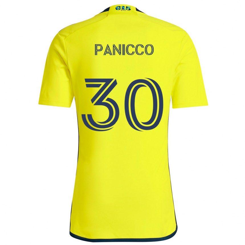 Gyermek Labdarúgás Elliot Panicco #30 Sárga Kék Hazai Jersey 2024/25 Mez Póló Ing