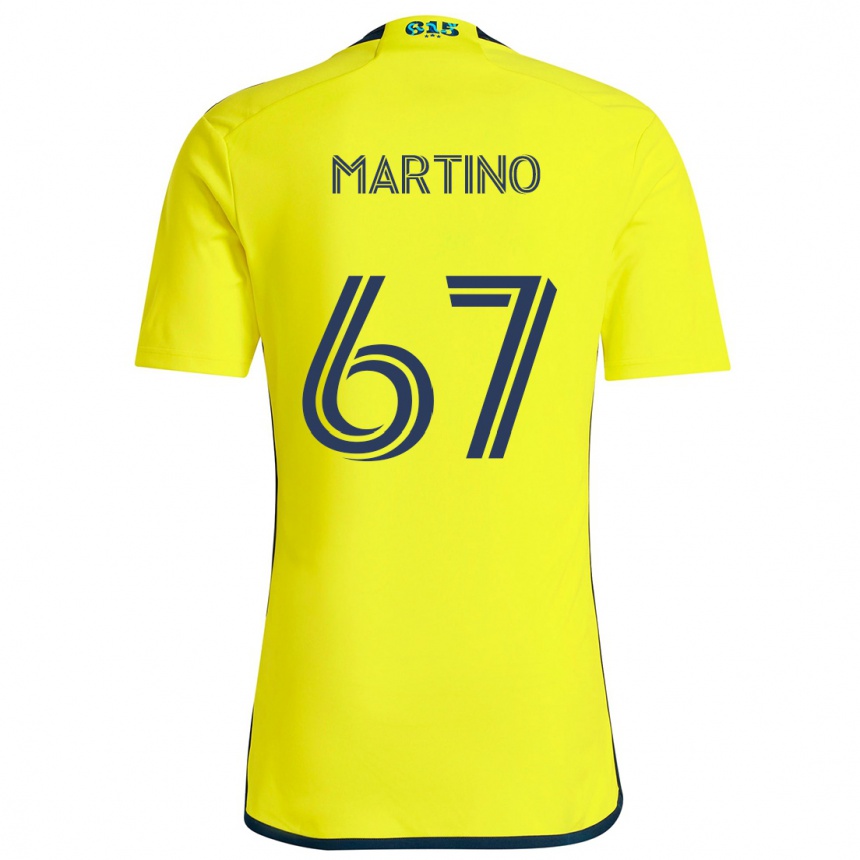 Gyermek Labdarúgás Ben Martino #67 Sárga Kék Hazai Jersey 2024/25 Mez Póló Ing