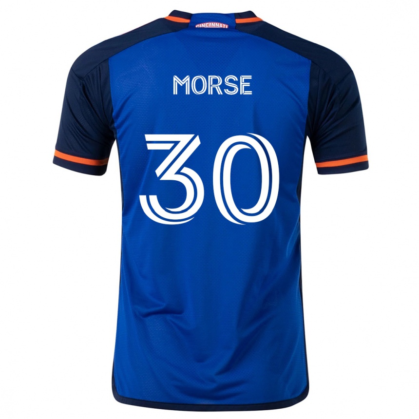 Gyermek Labdarúgás Hunter Morse #30 Kék Fehér Hazai Jersey 2024/25 Mez Póló Ing